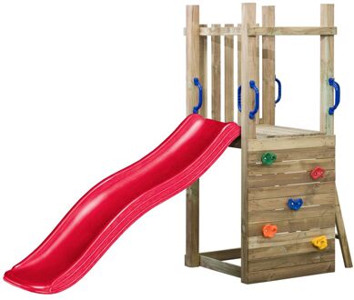 Swing King Speeltoestel Met Glijbaan Toren Irma Rood 175cm