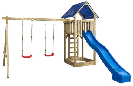 Swing King Speeltoestel Met Glijbaan Tour Jonas Blauw 300cm