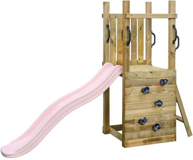 Swing King Speeltoren Irma Met Glijbaan Pastel Roze