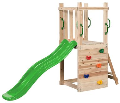 Swing King Speeltoren Mari Met Glijbaan Appelgroen 74x245x168cm