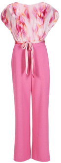 Swing Materiaal Mix Jumpsuit Swing , Pink , Dames - S,4Xl