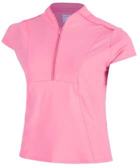 Swing Zip T-shirt Dames-Roze