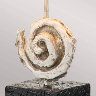 Swirl tafellamp in antiek wit wit antiek, wit, zwart