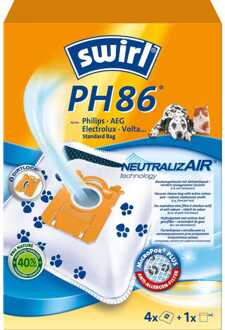 Swirl Type PH86 NeutralizAir® stofzuigerzakken voor Philips, AEG, Electrolux, Volta