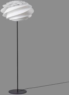 Swirl - witte design vloerlamp zwart, wit