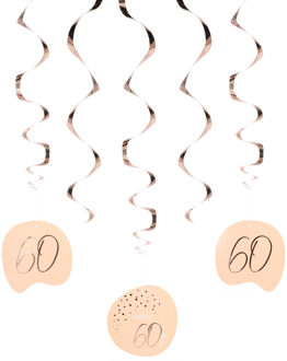 Swirls Elegant Blush 60 Jaar (5st) Roze