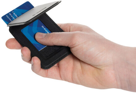 swiss peak Magnetische pu gerecyclede telefoon portemonnee Zwart - One size