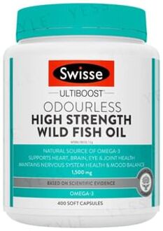 Swisse Ultiboost Odourless High Strength Wild Fish Oil 400 Soft Capusles