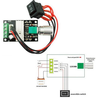 Switch PWM Speed Controller DC Motor Speed Control Adjustable Speed Regulator Control Governor Switch DC Motor Speed Controller