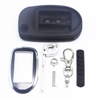 Switchblade Key Case Voor Scher-Khan Magicar 7 Ongesneden Blade Fob Case Cover M7 Vouwen Auto Flip Afstandsbediening + sleutelhanger Glas