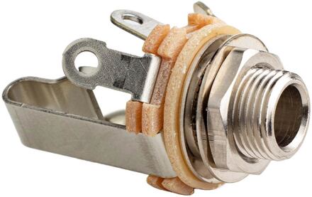 Switchcraft SC-12B chassis connector jack chassis connector jack, 3-polig, nikkel, 6,3mm, 276 busdiepte, 3/8" 32 draad