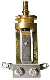 Switchcraft SW-250-G toggle switch 3-way, long model, no cap, for USA made LP-model guitars, gold