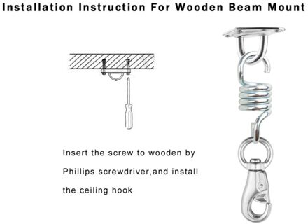 Swivel Hook set voor Hangmat Schommel Stoel Roestvrij Staal Opknoping Zetel Accessoires Kit Hangmat Tool voor Indoor/Outdoor