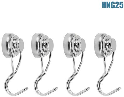 Swivel Magnetische Haken Zware Neodymium Magneet Haken 4 Stuks Met Krasbestendig Stickers Voor Thuis Koelkast Keuken GR5 HNG25