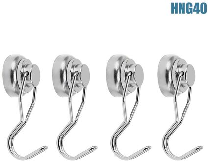 Swivel Magnetische Haken Zware Neodymium Magneet Haken 4 Stuks Met Krasbestendig Stickers Voor Thuis Koelkast Keuken GR5 HNG40