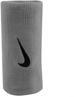 Swoosh Doublewide Wristbands grijs - zwart - 1-SIZE