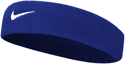 Swoosh Headband - Zweetband - Algemeen - Maat One Size - Kobalt/Wit