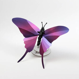 Swordtail butterfly 3D insect-glossy paars metallic