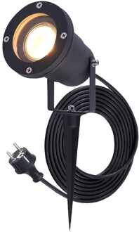 Sydney LED Prikspot Zwart IP65 GU10 1,5m kabel EU-Plug