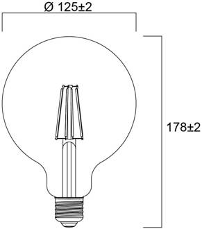 Sylvania E27 filament LED G120 4W 2.700K 840 lm