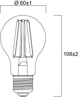 Sylvania E27 filament LED lamp 4W 2.700K 840 lm