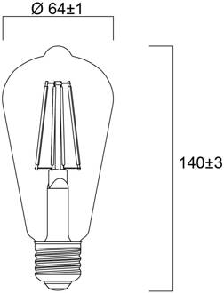 Sylvania E27 filament LED ST64 4W 2.700K 840 lm