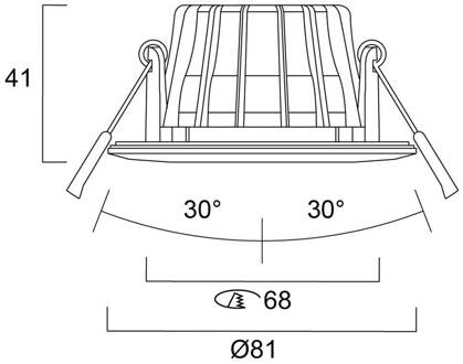 Sylvania inbouwlamp Obico 68, zwart, IP65, CCT, dimbaar verkeerszwart RAL 9017