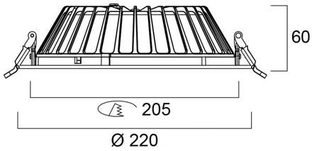 Sylvania LED downlight Insaver Slim, Ø 20,5 cm, 840, DALI wit