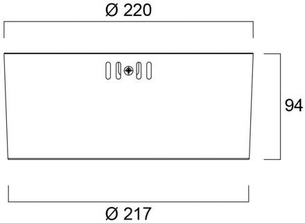 Sylvania LED downlight Insaver Slim, wit, Ø 22 cm, 840 zuiver wit RAL 9010