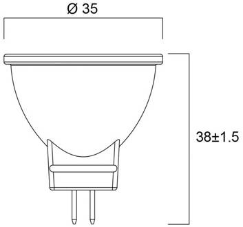 Sylvania LED lamp RETRO, GU4 MR11, 4 W, 830, 345 lm, 36°