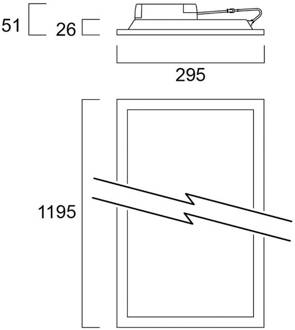 Sylvania LED paneel Start, 120 x 30 cm, 840, 29 W signaalwit RAL 9003
