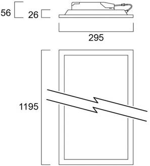 Sylvania LED paneel Start, 120 x 30 cm, 840, DALI, 29 W signaalwit RAL 9003
