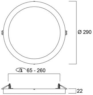 Sylvania LED plafondlamp START 5in1, wit, Ø 29 cm, CCT, dimbaar signaalwit (RAL9003)