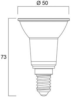 Sylvania LED reflectorlamp E14 4,5W PAR16 3.000K 36° 345lm