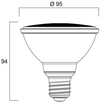 Sylvania LED reflectorlamp E27 11W PAR30 3.000K dimbaar 36° 820lm