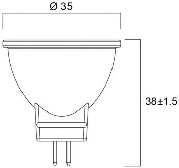 Sylvania LED reflectorlamp GU4 MR11 4W 4.000K 36° 345lm