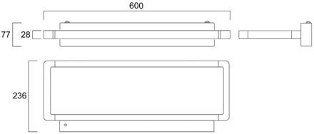 Sylvania LED wandlamp Areum, 60 x 24 cm, wit, 840, DALI