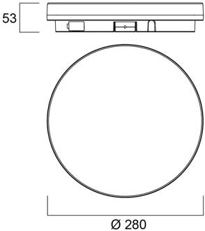 Sylvania Start Surface Slim plafondlamp, Ø28cm, sensor, IP54 wit