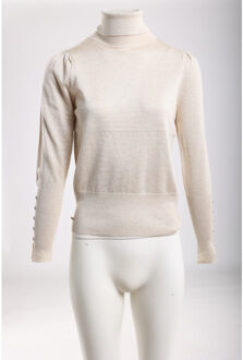 Sylvia pullover lurex truien nkf03005 Beige