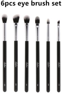 Sylyne Eye Brush Set 6 Stuks Professionele Make-Up Kwasten Compleet Wenkbrauw Oogschaduw Make Up Kwasten Kit Tools.