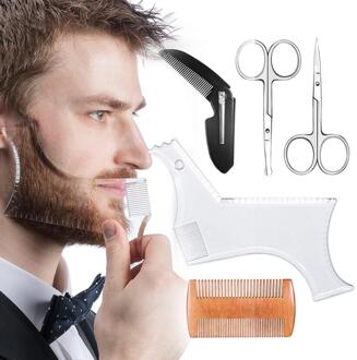 Symmetrie Lijn Up Trimmen Gids Scheren Accessoires Maquillaje Baard Styling Vormgeven Sjabloon Kam Kapper Tool TSLM1 01