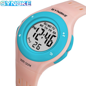 SYNOKE Children Girls Electronic Digital Watch 50Bar Waterproof Diving Swimming Watch For Boys Girls Sport Clock Chronograph
