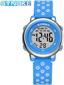 SYNOKE Fashion Children's Watch Hollow Out Band Waterproof Alarm Clock LED Watches Multi-function Kids Watches for Kids Reloj