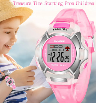 SYNOKE Fashion Children Watch Girls Boys LED Digital Sports Watches Kids Alarm Date Watch Gift for kid Reloj Nino