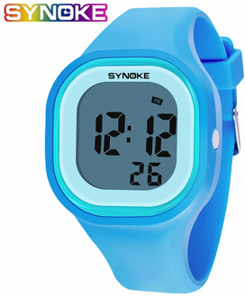 SYNOKE New Arrival Colorful Fashion Kids Children Girl Boy Watches Wrist Clock Silicone LED Light Digital WristWatches Girl