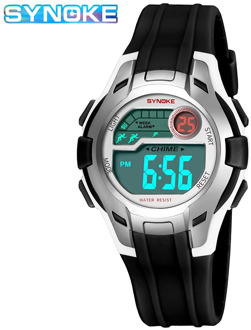 SYNOKE Outdoor Children's Sports Watch PU Strap Shock Resistant Waterproof Digital Wristwatch Electronic Watches For Kids xfcs