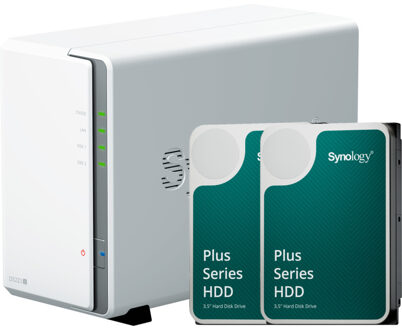 Synology DiskStation DS223j incl. 2x Plus 4 TB harde schijf NAS