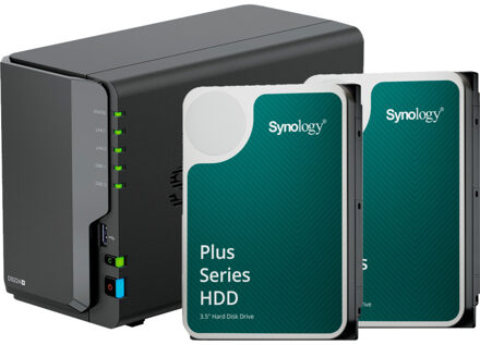 Synology DS224+ incl. 2x HAT3300-4T 4 TB harde schijf NAS