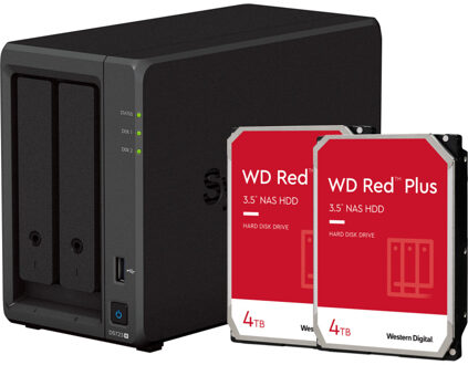 Synology DS723+ incl. 2x 4 TB WD Red Plus harde schijf NAS