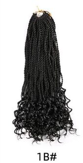 Synthetisch Haar Vlechten Ombre Vlechten Haarverlenging Vlecht Haar Paars Zwart Gemengde Kleuren Gehaakte Vlechten 1B